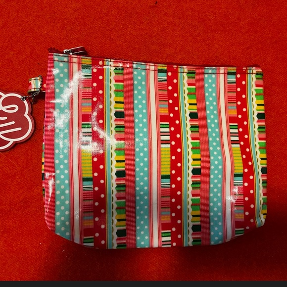 Lou Harvey vibrant multicolored travel cosmetics bag pouch NWT - Picture 3 of 7